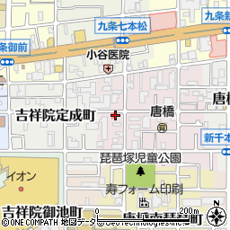 京都府京都市南区唐橋琵琶町8周辺の地図