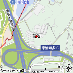 愛知県知多郡東浦町緒川葭池周辺の地図