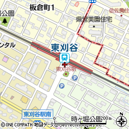 東刈谷駅前広場トイレ周辺の地図