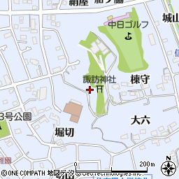愛知県知多市佐布里森下周辺の地図