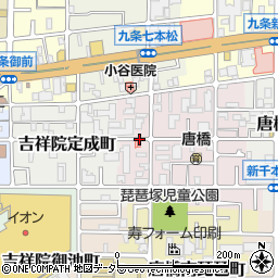 京都府京都市南区唐橋琵琶町周辺の地図