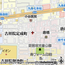 京都府京都市南区唐橋琵琶町周辺の地図