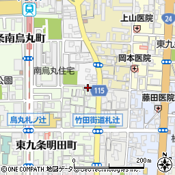 京都府京都市南区東九条西御霊町4周辺の地図