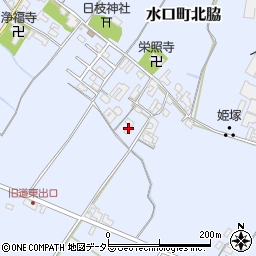 滋賀県甲賀市水口町北脇722周辺の地図
