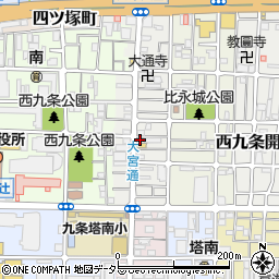 京都府京都市南区西九条比永城町17周辺の地図