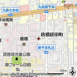 京都府京都市南区唐橋経田町周辺の地図