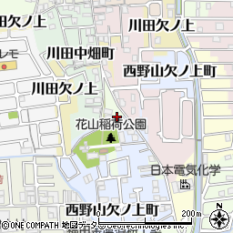 京都府京都市山科区西野山中畑町周辺の地図