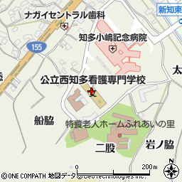愛知県知多市新知（七五三山）周辺の地図