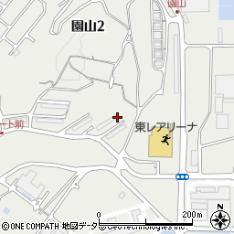 滋賀県大津市園山2丁目周辺の地図