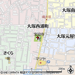 京都府京都市山科区大塚西浦町周辺の地図