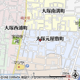 京都府京都市山科区大塚元屋敷町周辺の地図