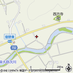 大阪府豊能郡能勢町宿野581周辺の地図