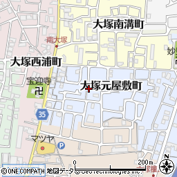 京都府京都市山科区大塚元屋敷町周辺の地図
