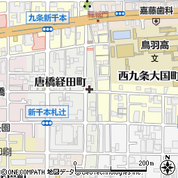 京都府京都市南区西九条唐戸町12周辺の地図