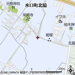 滋賀県甲賀市水口町北脇796-2周辺の地図