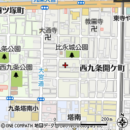 京都府京都市南区西九条東比永城町17周辺の地図