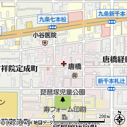 京都府京都市南区唐橋琵琶町30周辺の地図