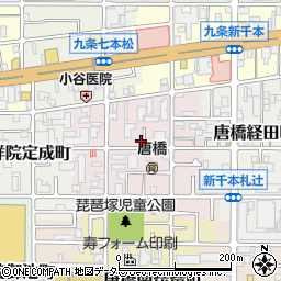 京都府京都市南区唐橋琵琶町29周辺の地図