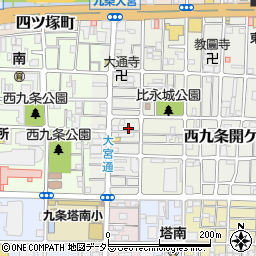 京都府京都市南区西九条比永城町20周辺の地図