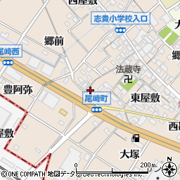 愛知県安城市尾崎町北豊阿弥周辺の地図