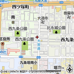 京都府京都市南区西九条比永城町107周辺の地図