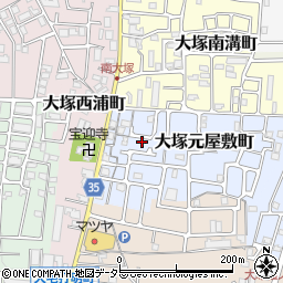 京都府京都市山科区大塚元屋敷町34周辺の地図