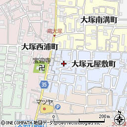 京都府京都市山科区大塚元屋敷町34-8周辺の地図