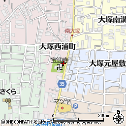 京都府京都市山科区大塚西浦町23周辺の地図