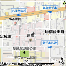 京都府京都市南区唐橋琵琶町27周辺の地図