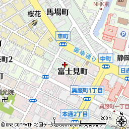 タイムズ静岡富士見町駐車場周辺の地図