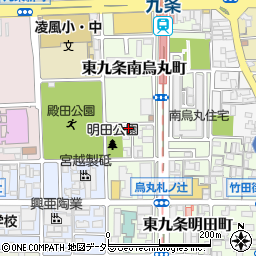 京都府京都市南区東九条南烏丸町13周辺の地図