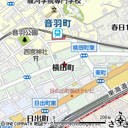 静岡県静岡市葵区横田町周辺の地図