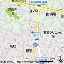 愛知県岡崎市井田町唐機関周辺の地図
