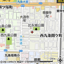 京都府京都市南区西九条東比永城町24周辺の地図