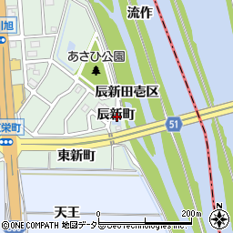 愛知県知多郡東浦町緒川辰新町周辺の地図