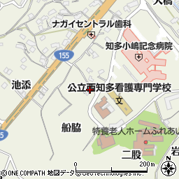 愛知県知多市新知船脇周辺の地図