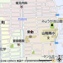京都府京都市山科区東野八代28周辺の地図