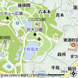 愛知県知多郡東浦町緒川蛭藻池周辺の地図