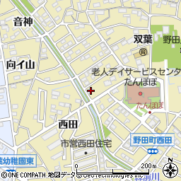 愛知県刈谷市野田町西田77周辺の地図