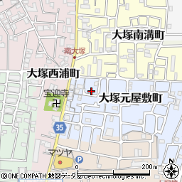 京都府京都市山科区大塚元屋敷町34-22周辺の地図