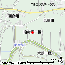 愛知県知多郡東浦町緒川南赤坂一区周辺の地図