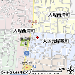 京都府京都市山科区大塚元屋敷町34-17周辺の地図