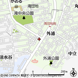 愛知県岡崎市滝町外浦周辺の地図