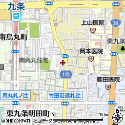 京都府京都市南区東九条西御霊町8周辺の地図