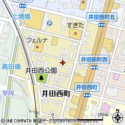 愛知県岡崎市井田西町周辺の地図