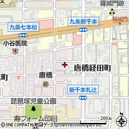 京都府京都市南区唐橋琵琶町24周辺の地図