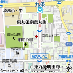 京都府京都市南区東九条南烏丸町17周辺の地図