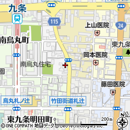 京都府京都市南区東九条西御霊町9周辺の地図