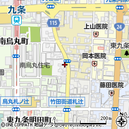 京都府京都市南区東九条西御霊町10周辺の地図