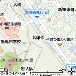 愛知県知多市新知（太郎作）周辺の地図